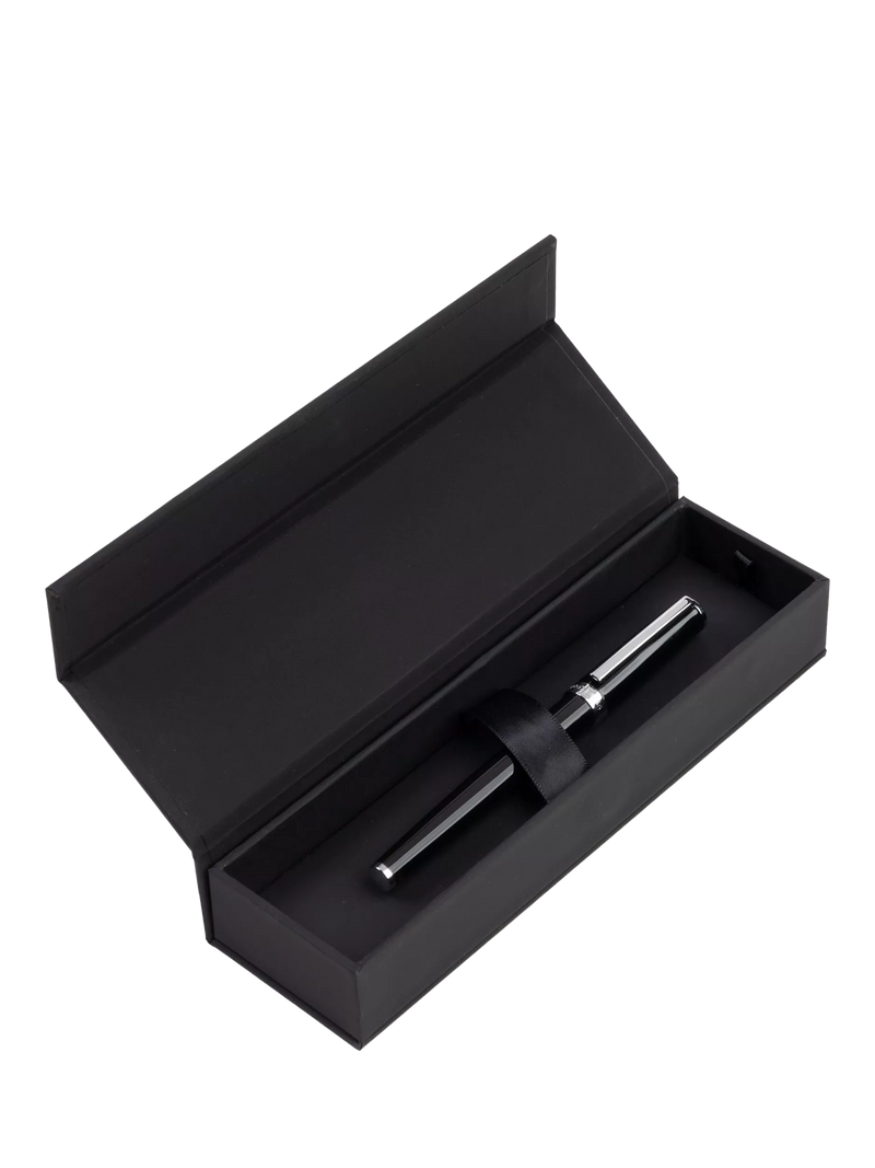 HUGO BOSS Icon Gear rollerball pen black (British brand)