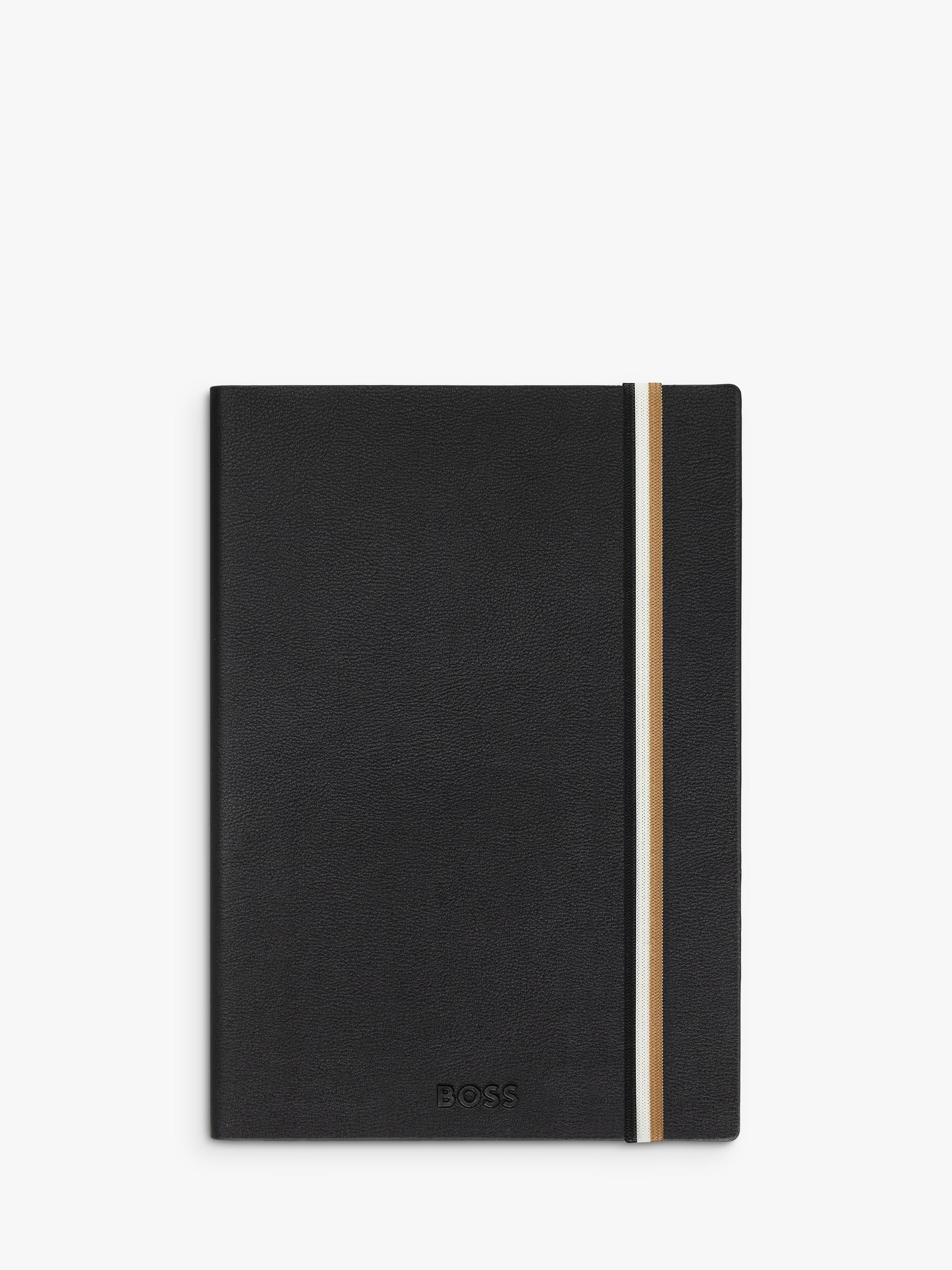 HUGO BOSS Iconic A5 Lined Notebook black, UK version