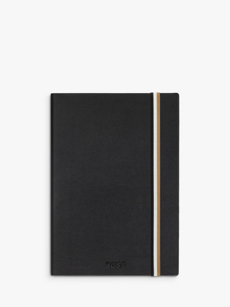 HUGO BOSS Iconic A5 Lined Notebook black, UK version