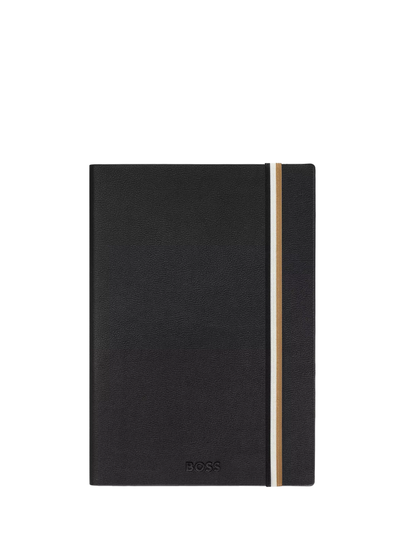 HUGO BOSS Iconic A5 Lined Notebook black, UK version
