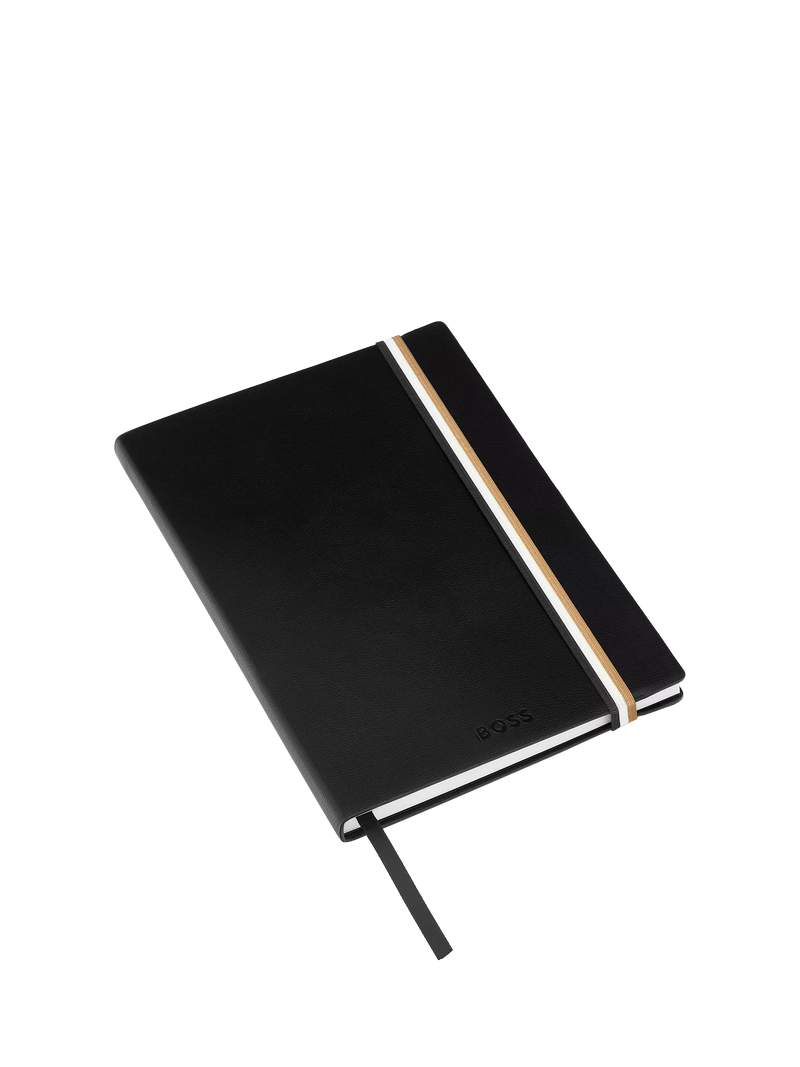 HUGO BOSS Iconic A5 Lined Notebook black, UK version