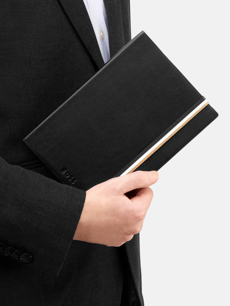 HUGO BOSS Iconic A5 Lined Notebook black, UK version