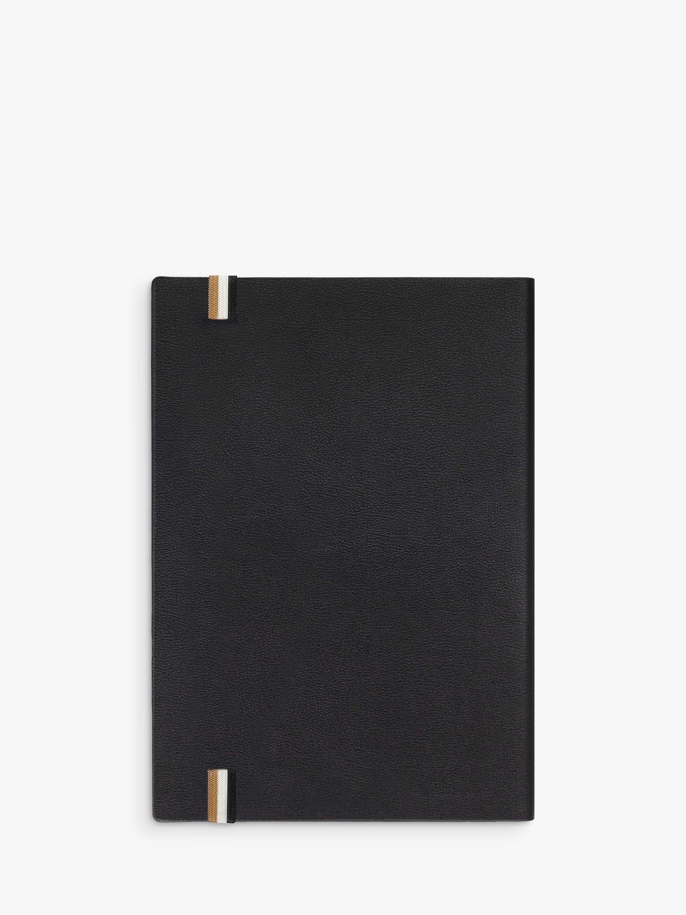 HUGO BOSS Iconic A5 Lined Notebook black, UK version