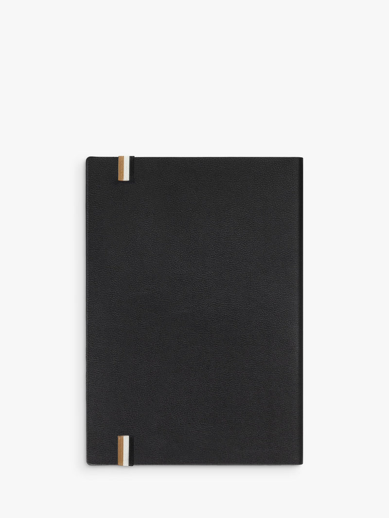 HUGO BOSS Iconic A5 Lined Notebook black, UK version