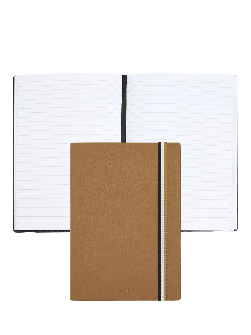 HUGO BOSS Iconic notebook Camel A5, imported from the UK
