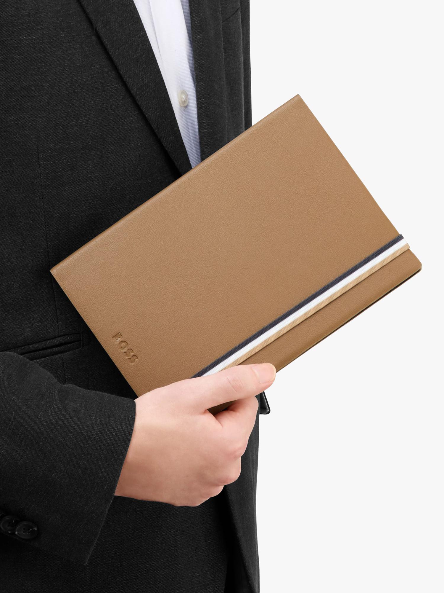 HUGO BOSS Iconic notebook Camel A5, imported from the UK