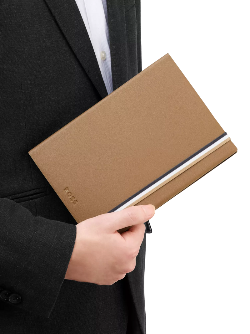 HUGO BOSS Iconic notebook Camel A5, imported from the UK