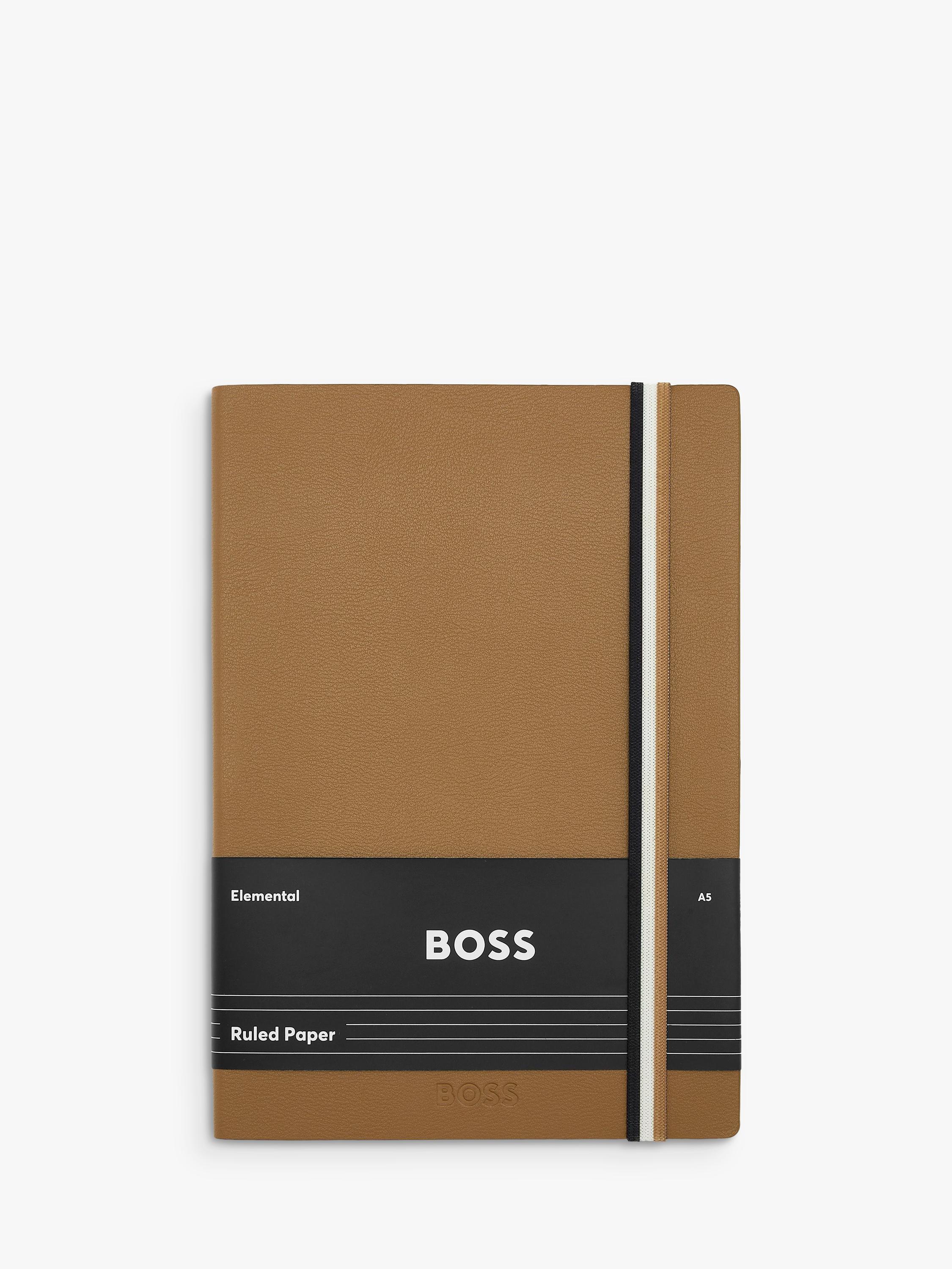 HUGO BOSS Iconic notebook Camel A5, imported from the UK