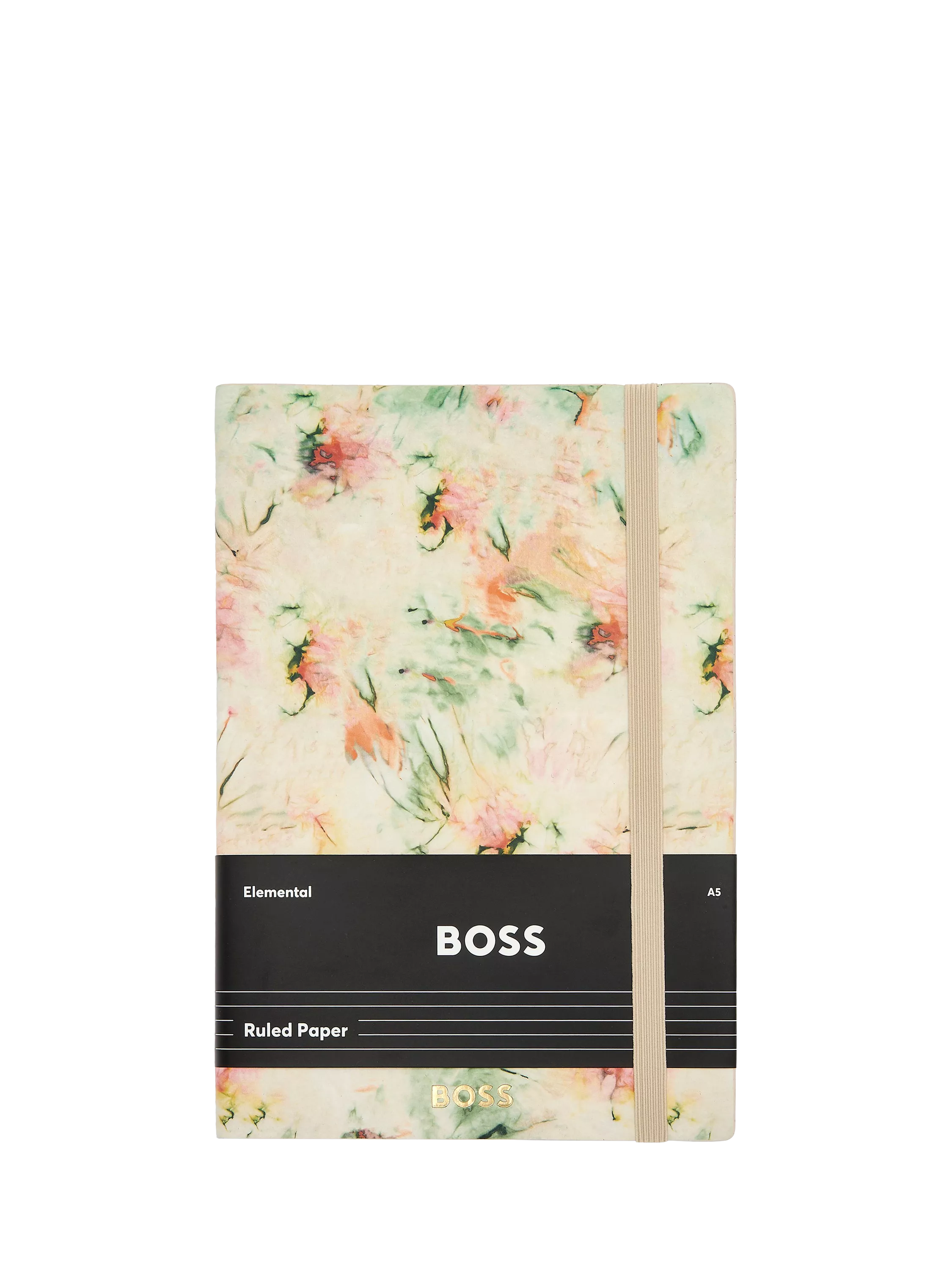 HUGO BOSS A5 tie-dye flower notebook cream, imported from the UK