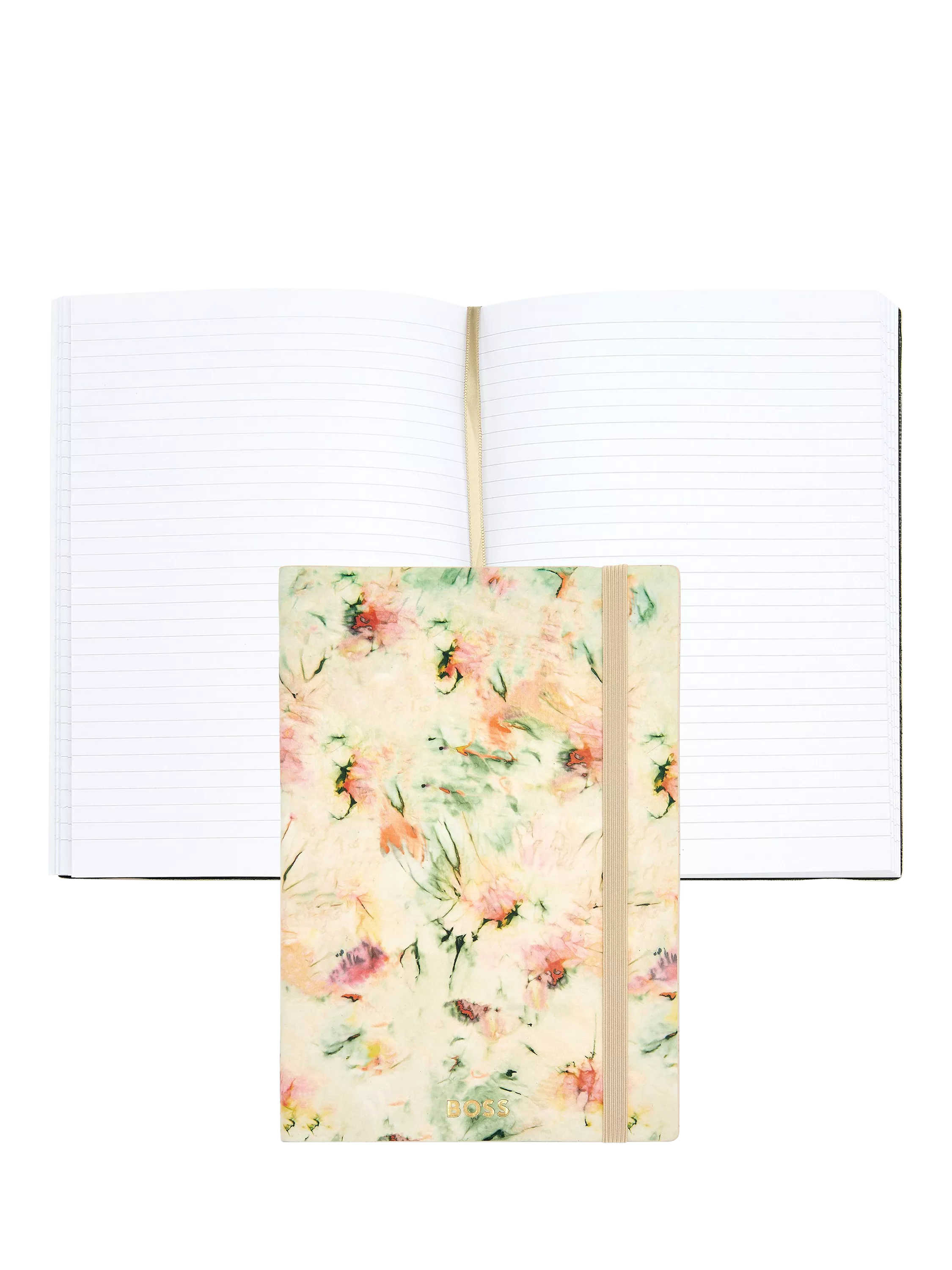 HUGO BOSS A5 tie-dye flower notebook cream, imported from the UK