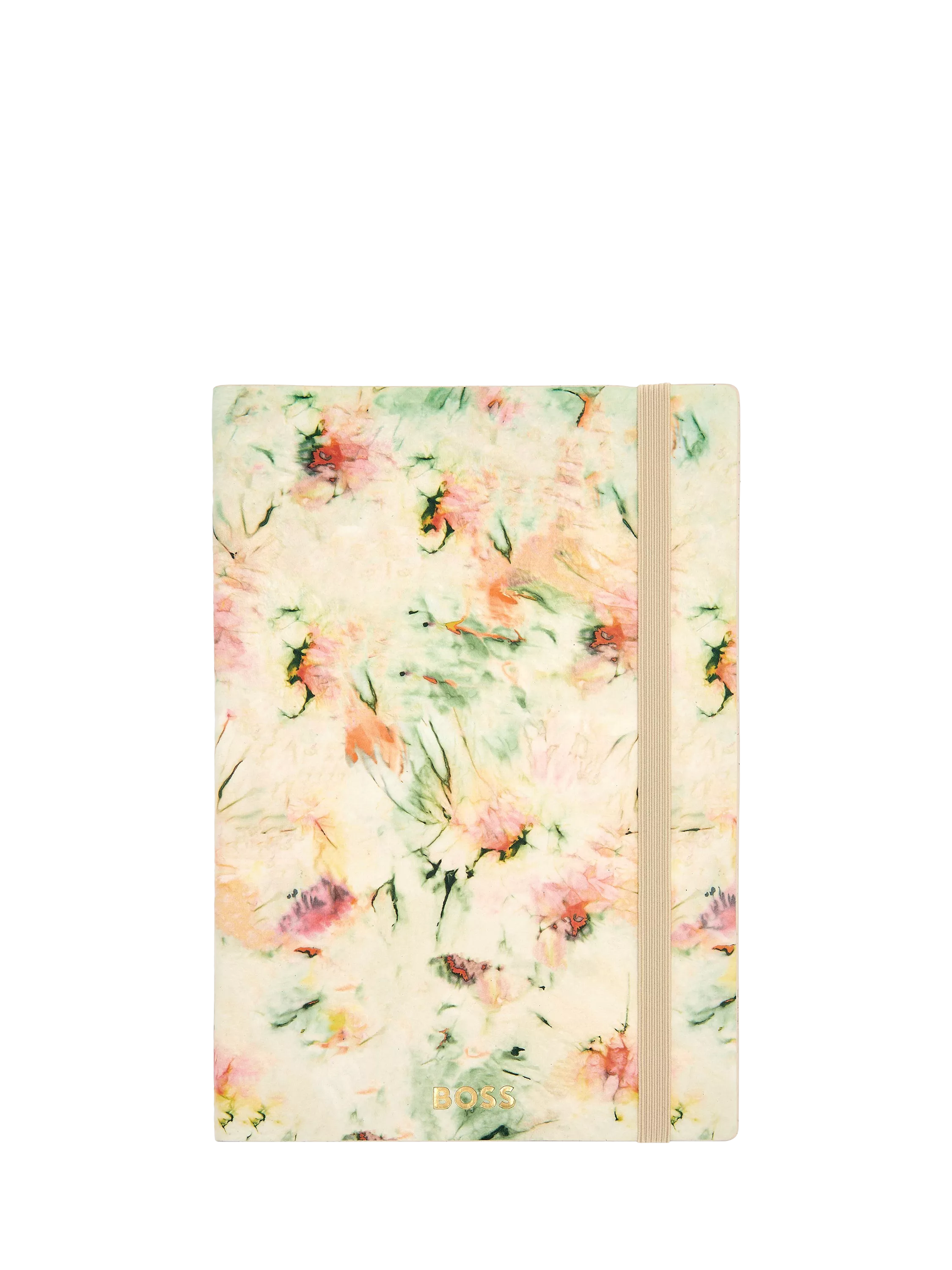 HUGO BOSS A5 tie-dye flower notebook cream, imported from the UK
