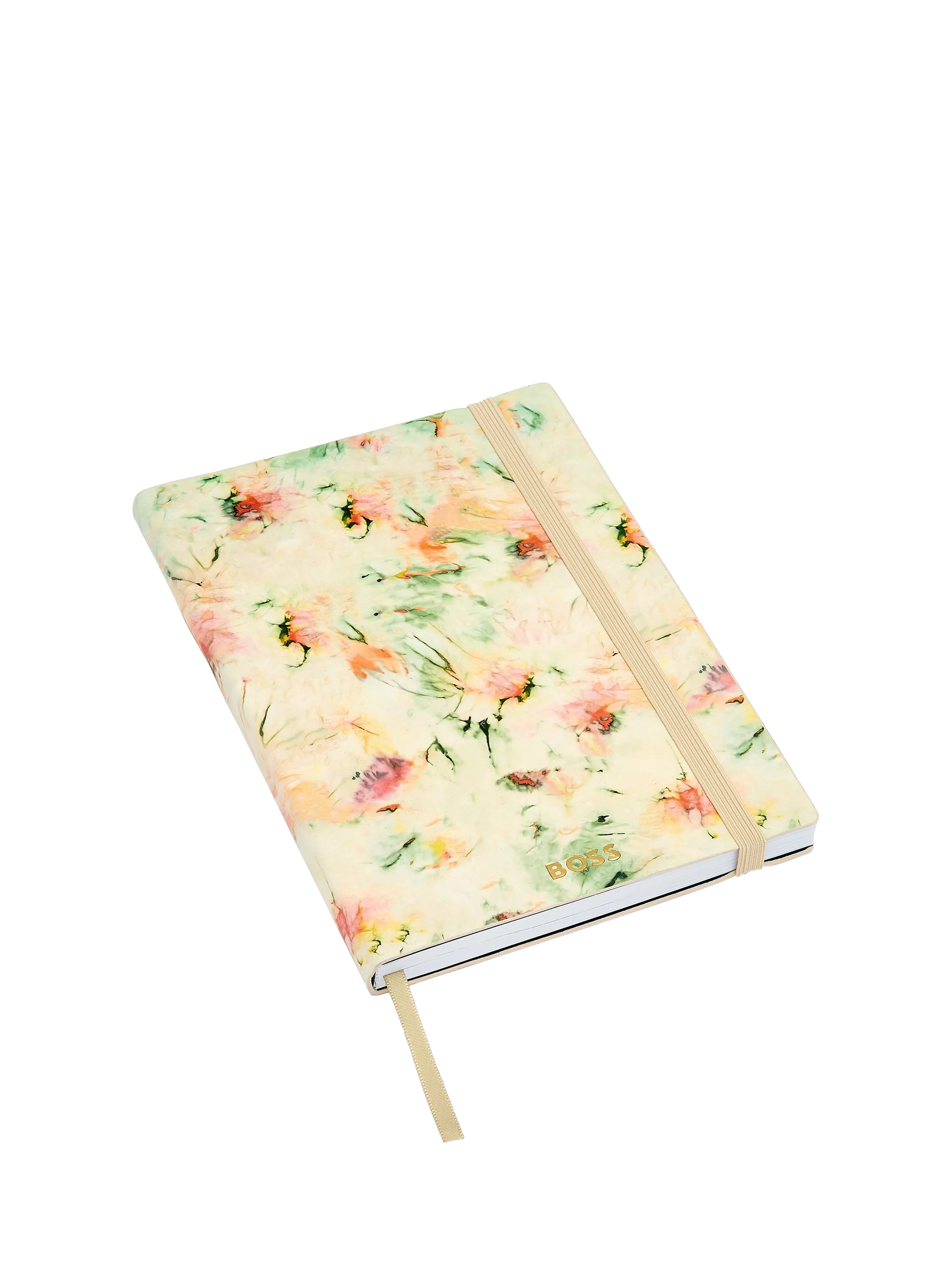 HUGO BOSS A5 tie-dye flower notebook cream, imported from the UK