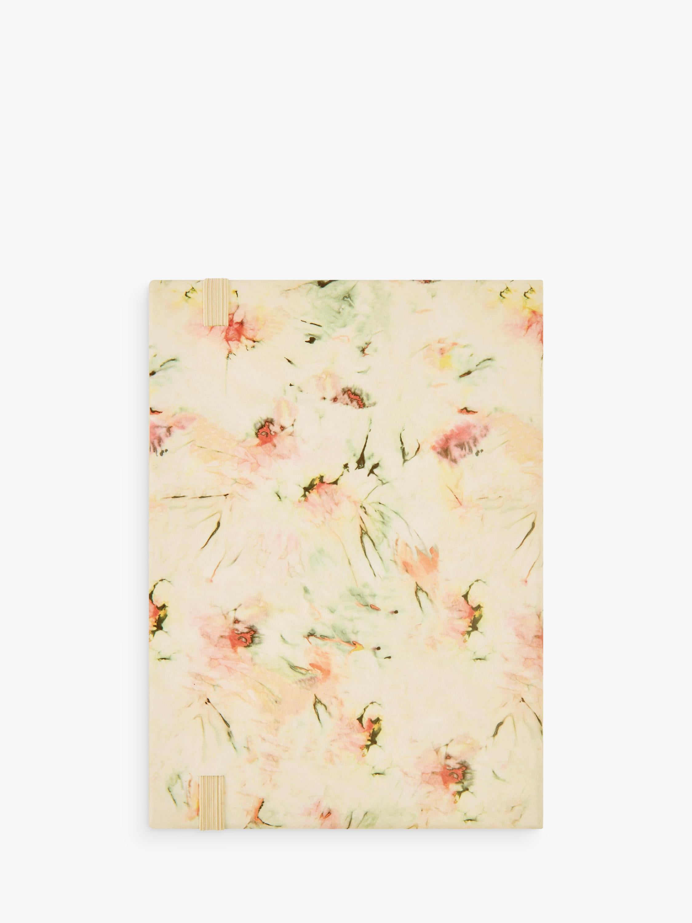 HUGO BOSS A5 tie-dye flower notebook cream, imported from the UK