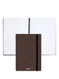 HUGO BOSS A5 Elemental Monogram notebook in camel, imported from the UK