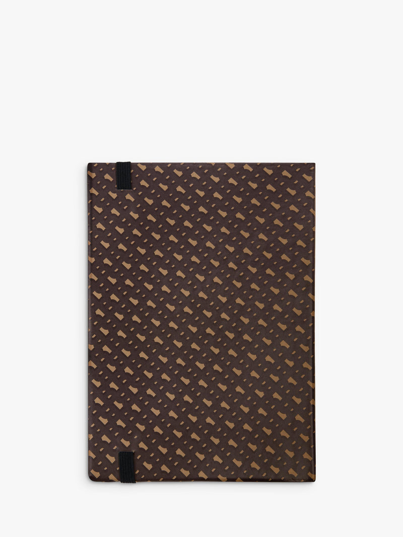 HUGO BOSS A5 Elemental Monogram notebook in camel, imported from the UK