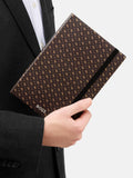 HUGO BOSS A5 Elemental Monogram notebook in camel, imported from the UK