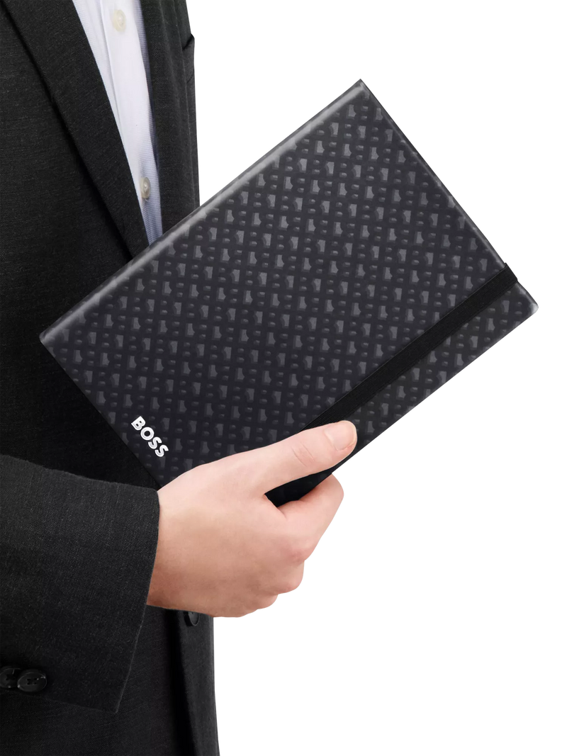 HUGO BOSS A5 Elemental Monogram Notebook - British product