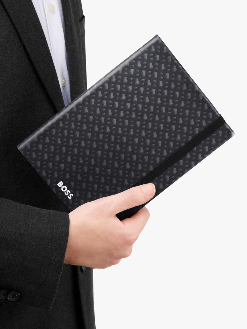 HUGO BOSS A5 Elemental Monogram Notebook - British product