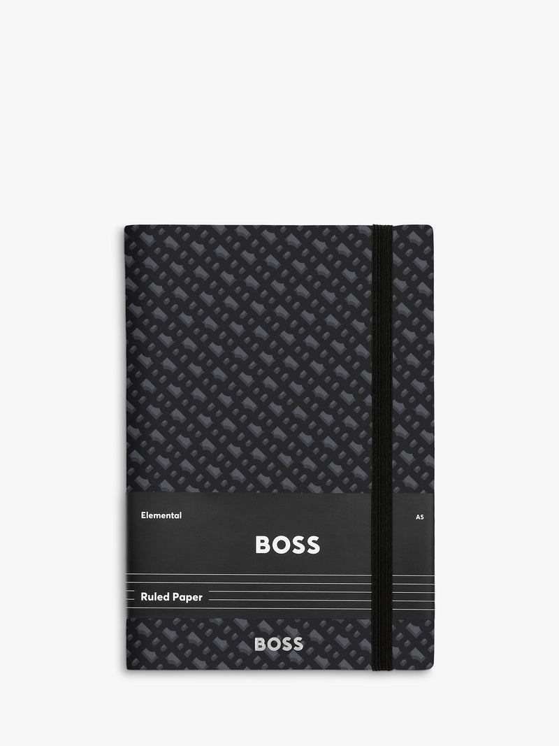 HUGO BOSS A5 Elemental Monogram Notebook - British product