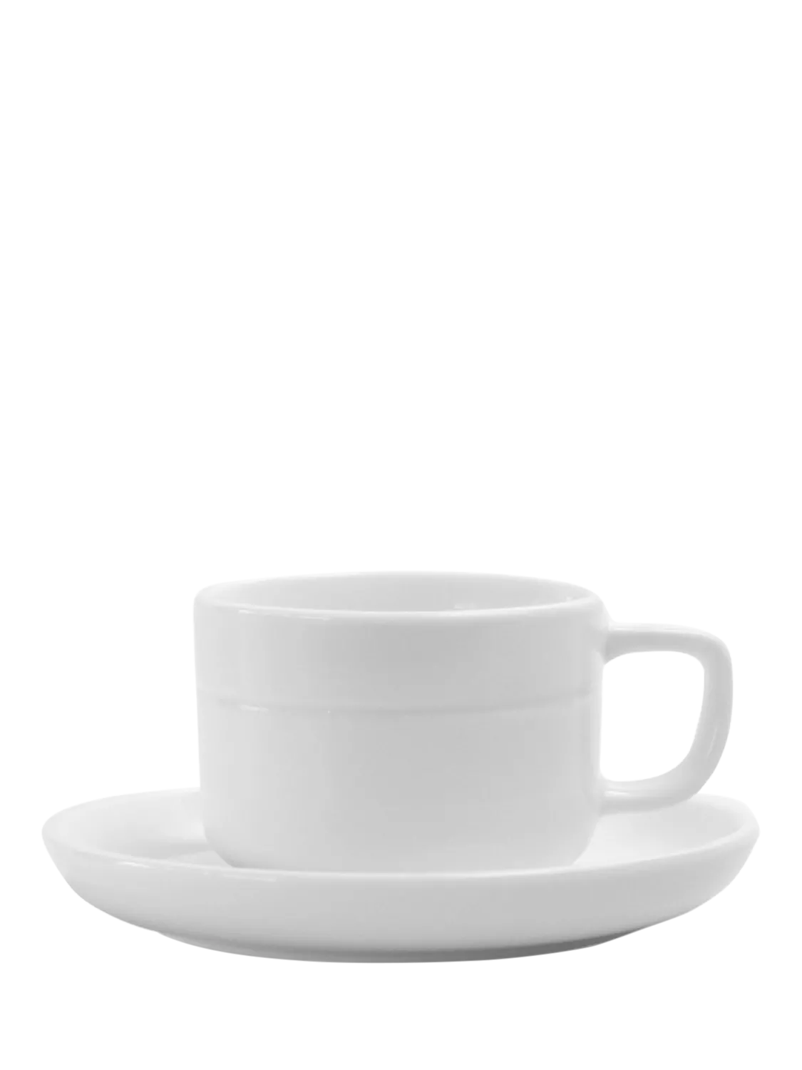 OMADA porcelain cup and saucer set white 290ml - British product