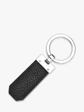 HUGO BOSS black leather keyring with chrome details - British product