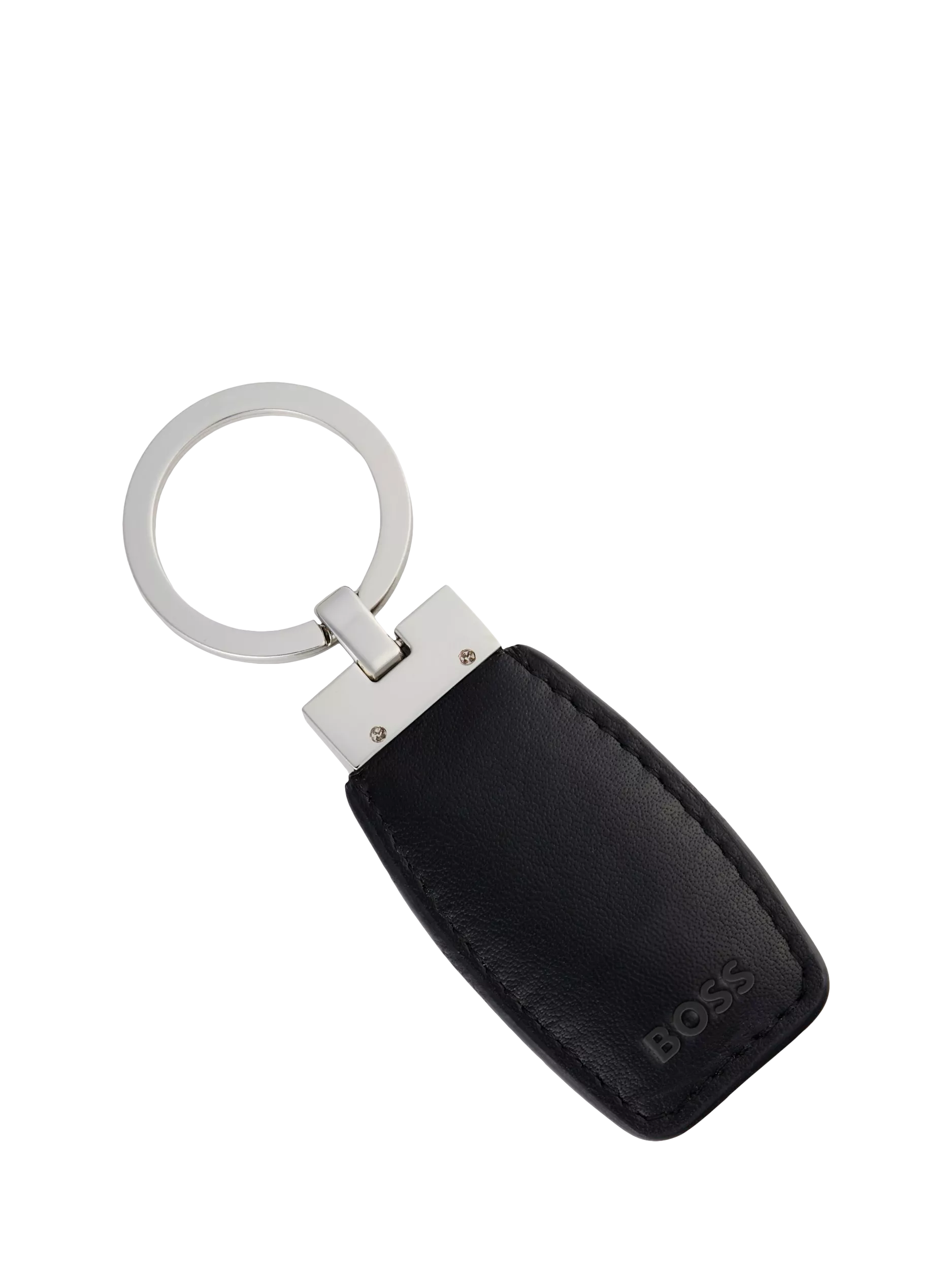 Hugo Boss Double B keyring black chrome, imported from the UK