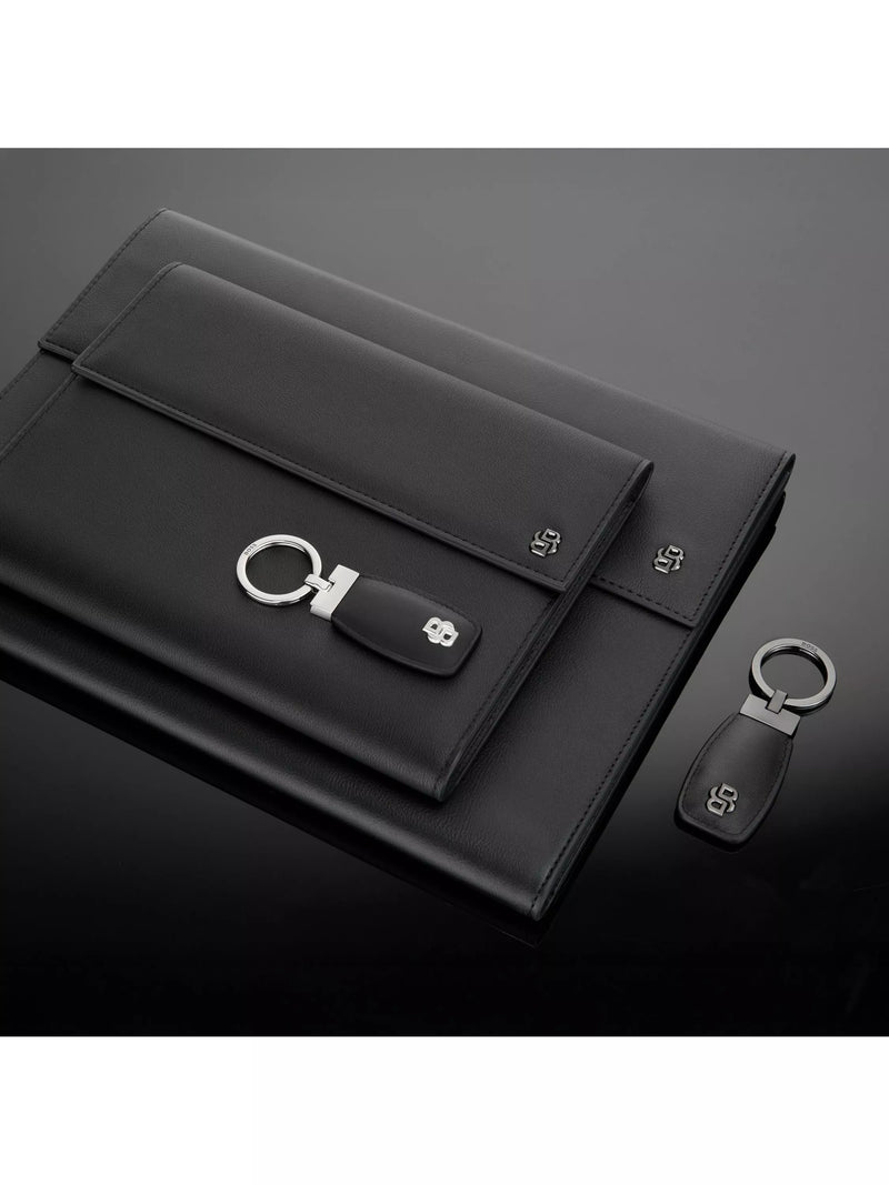 Hugo Boss Double B keyring black chrome, imported from the UK