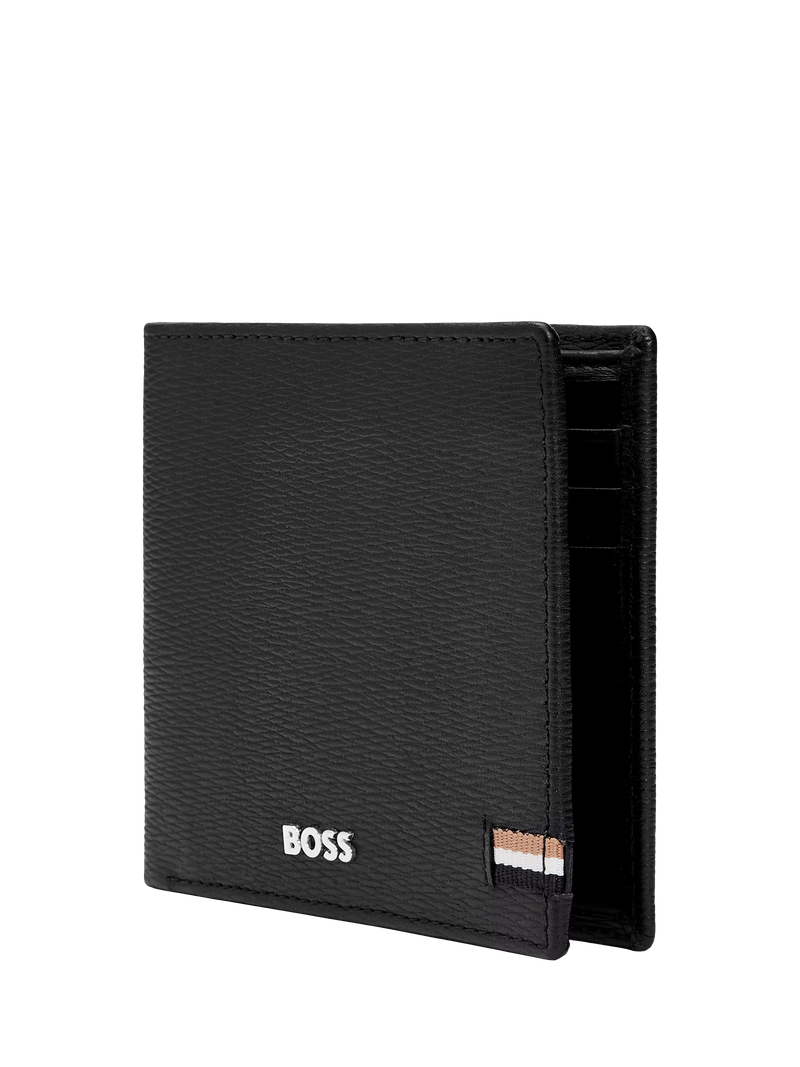 HUGO BOSS Iconic Leather Wallet Black 115mm - British product