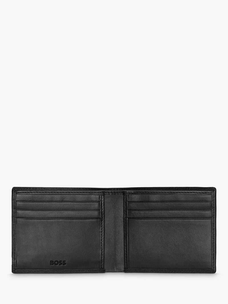 HUGO BOSS Iconic Leather Wallet Black 115mm - British product