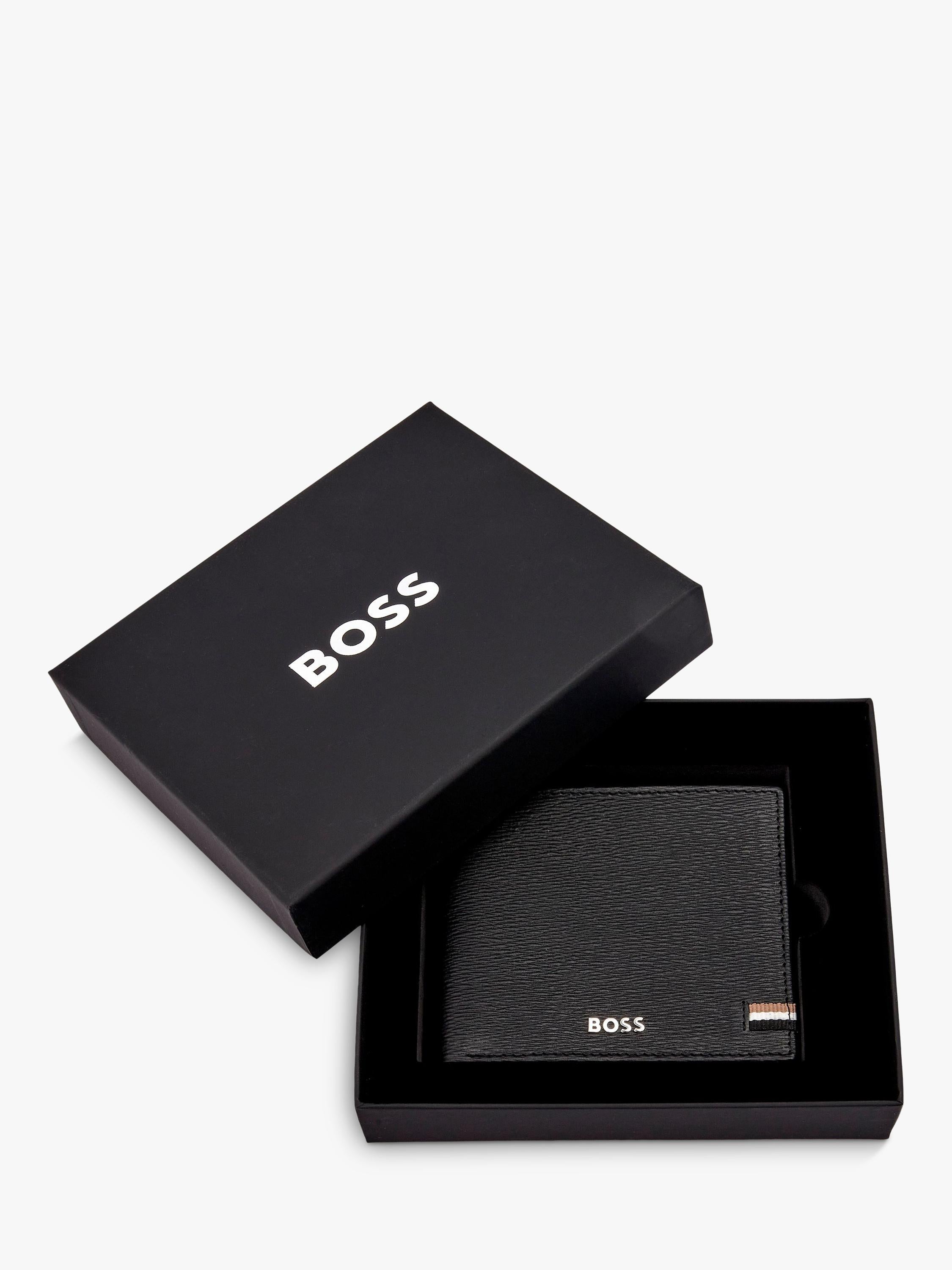 HUGO BOSS Iconic Leather Wallet Black 115mm - British product