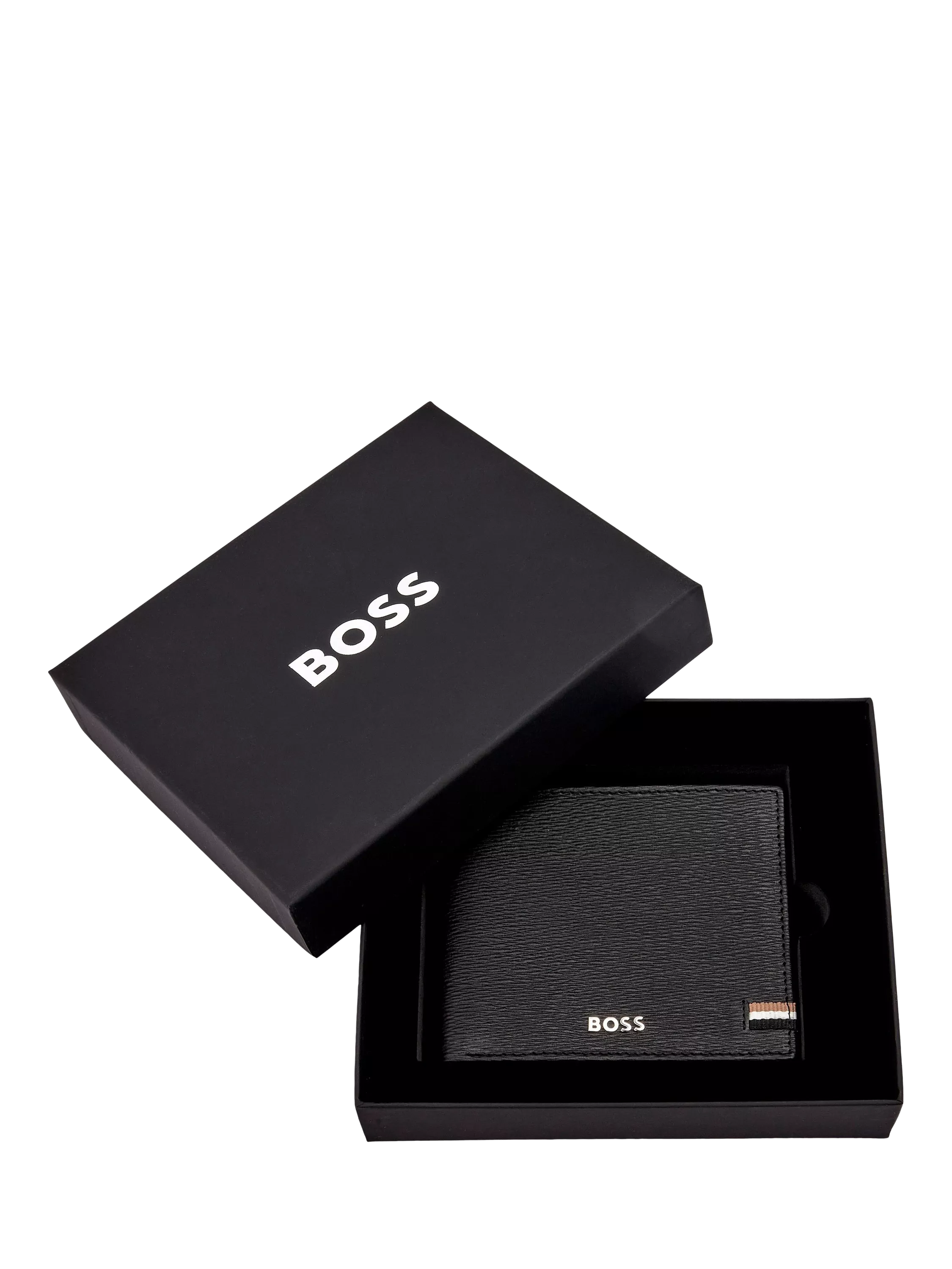 HUGO BOSS Iconic Leather Wallet Black 115mm - British product