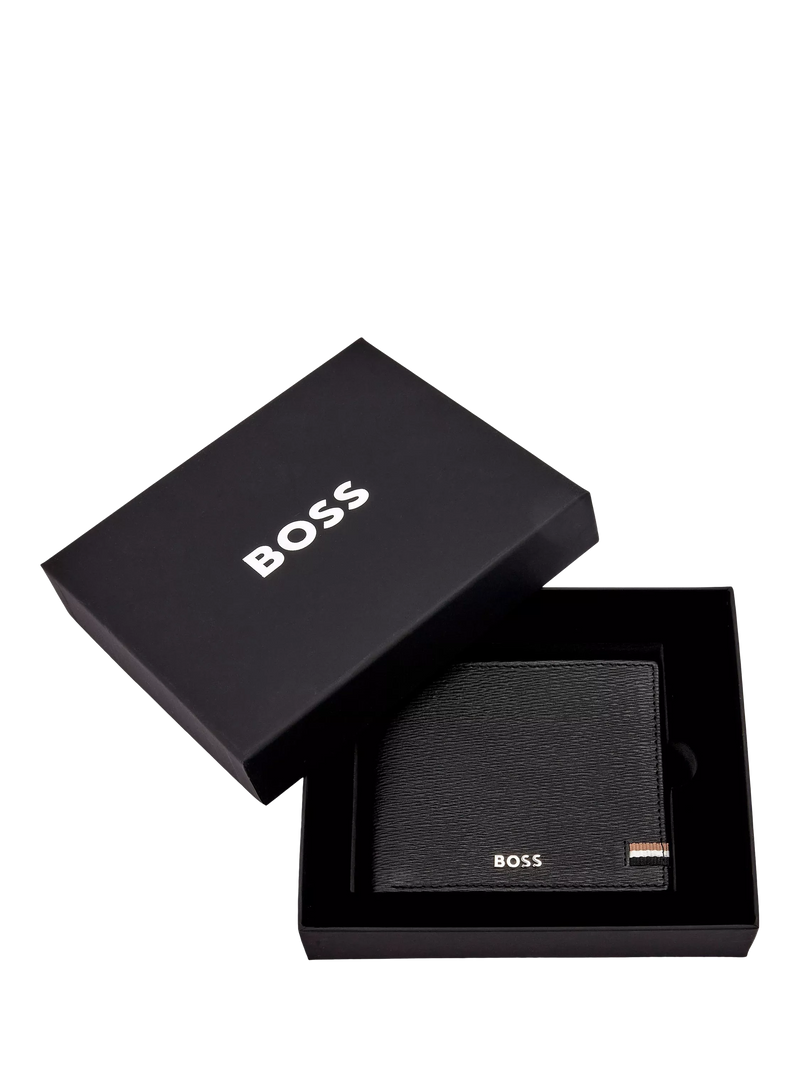 HUGO BOSS Iconic Leather Wallet Black 115mm - British product