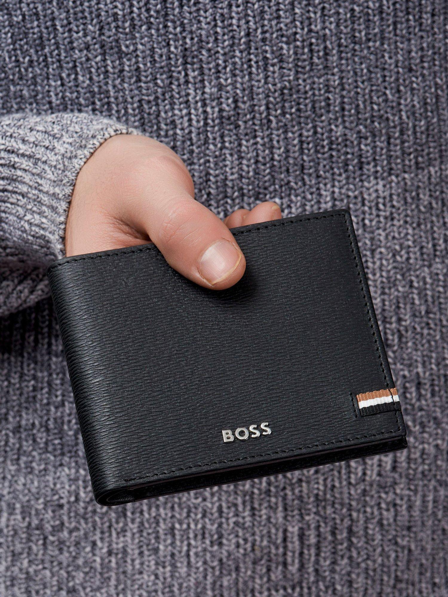HUGO BOSS Iconic Leather Wallet Black 115mm - British product
