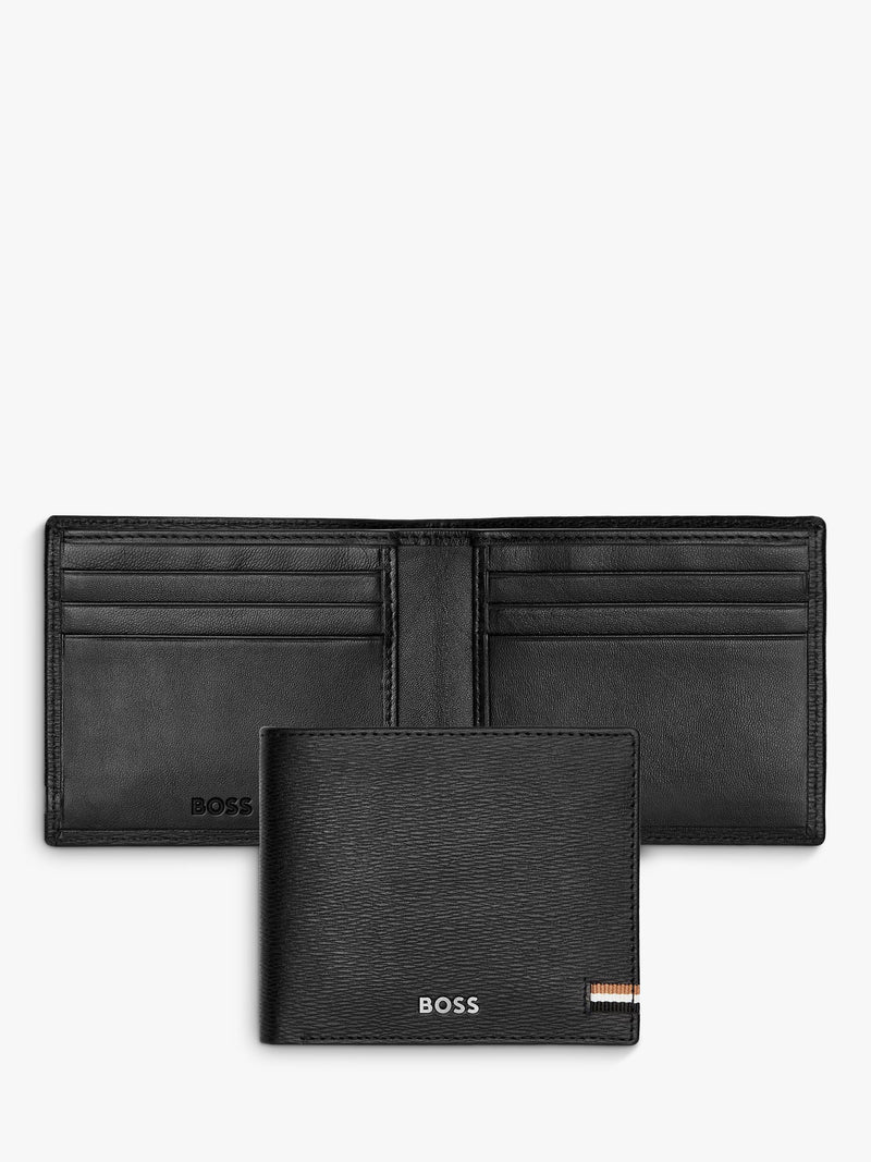 HUGO BOSS Iconic Leather Wallet Black 115mm - British product
