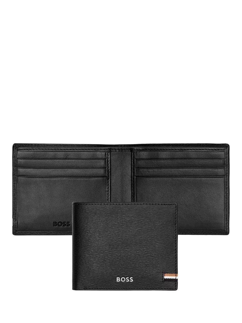 HUGO BOSS Iconic Leather Wallet Black 115mm - British product