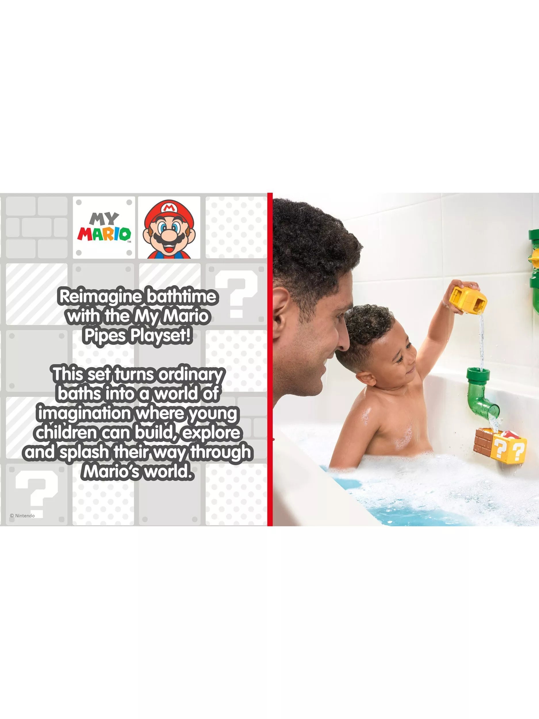 Nintendo Super Mario Pipes Playset bath toy, UK version