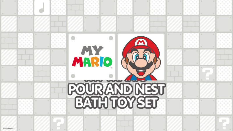 Nintendo Super Mario pour and nest bath toy set - British product