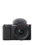 Sony ZV-E10 mirrorless vlogging camera with 16-50mm lens, UK version