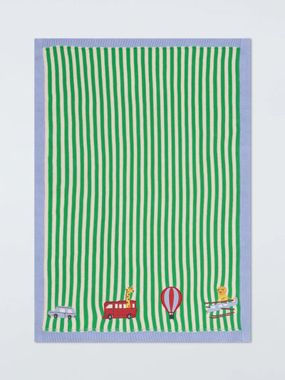 John Lewis John Lewis Discovery Transport Stripe Moses Basket Blanket, Multi- Buy online at McGrocer