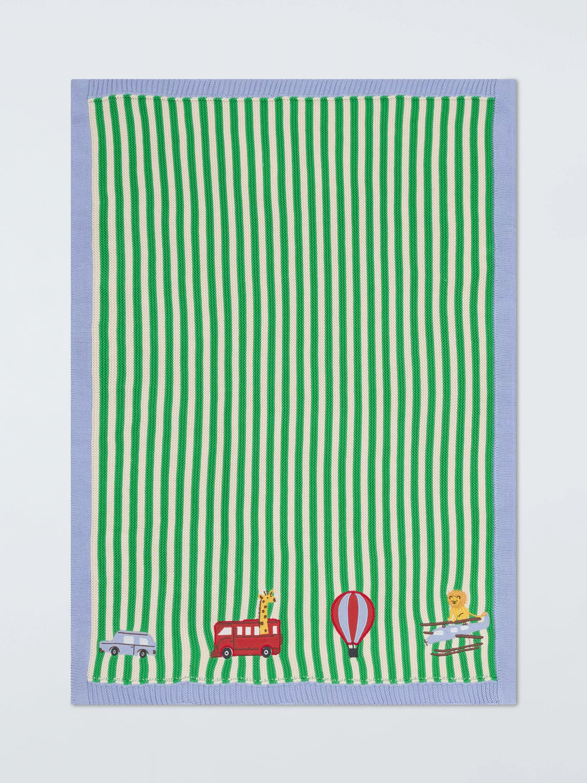 John Lewis baby blanket Discovery Transport Stripe 75x100cm, UK version