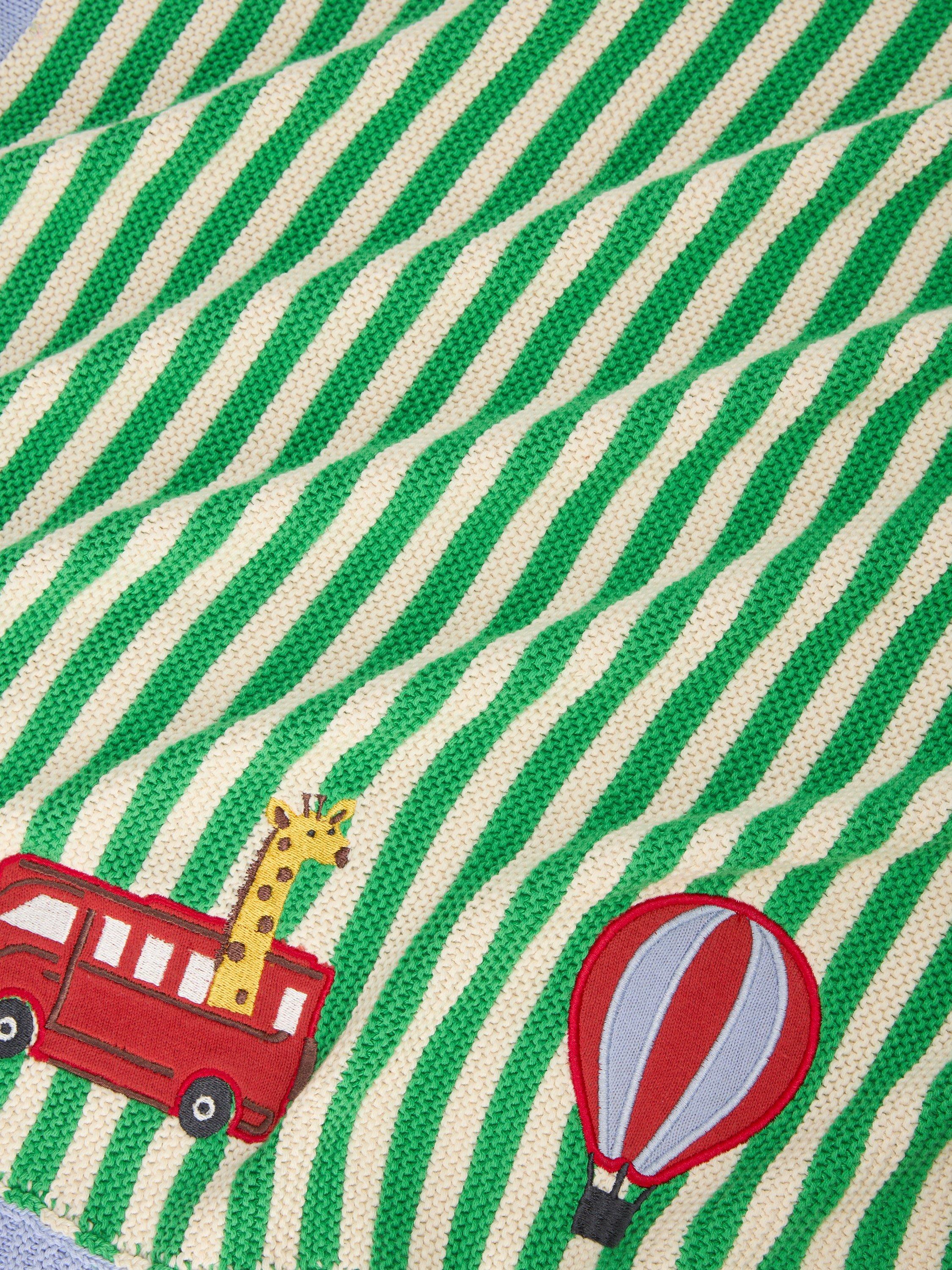 John Lewis baby blanket Discovery Transport Stripe 75x100cm, UK version