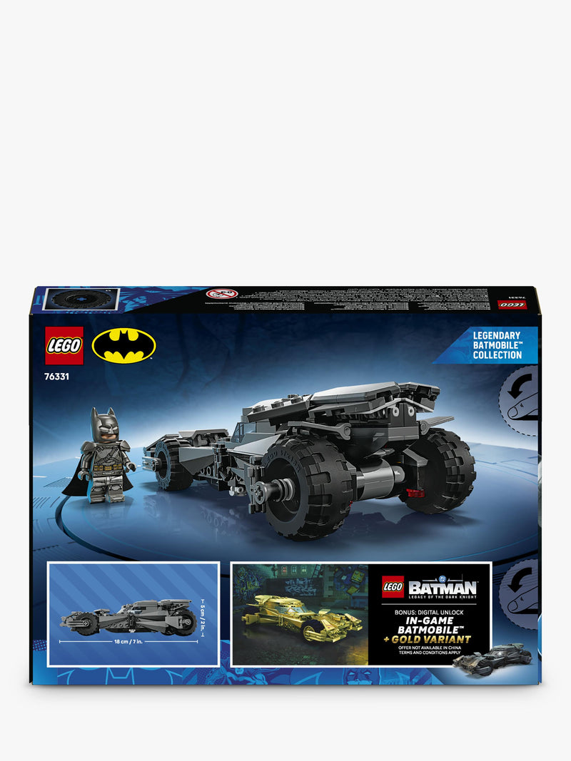 LEGO Batman v Superman Batmobile building toy 76331 - British product