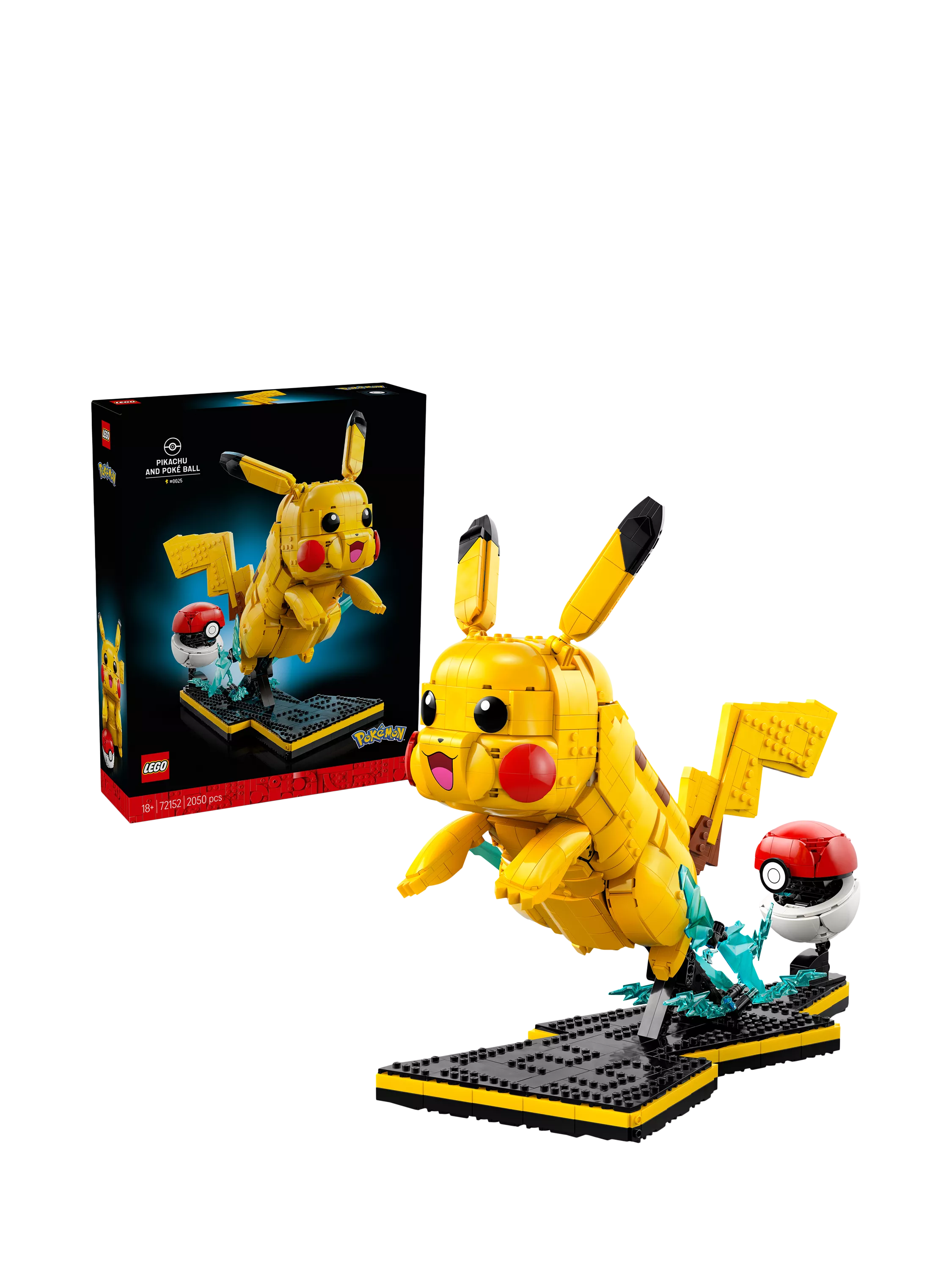 LEGO Pokémon Pikachu and Poké Ball 72152 building set, UK version