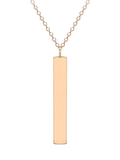 IBB 9ct Rose Gold Vertical Bar Necklace