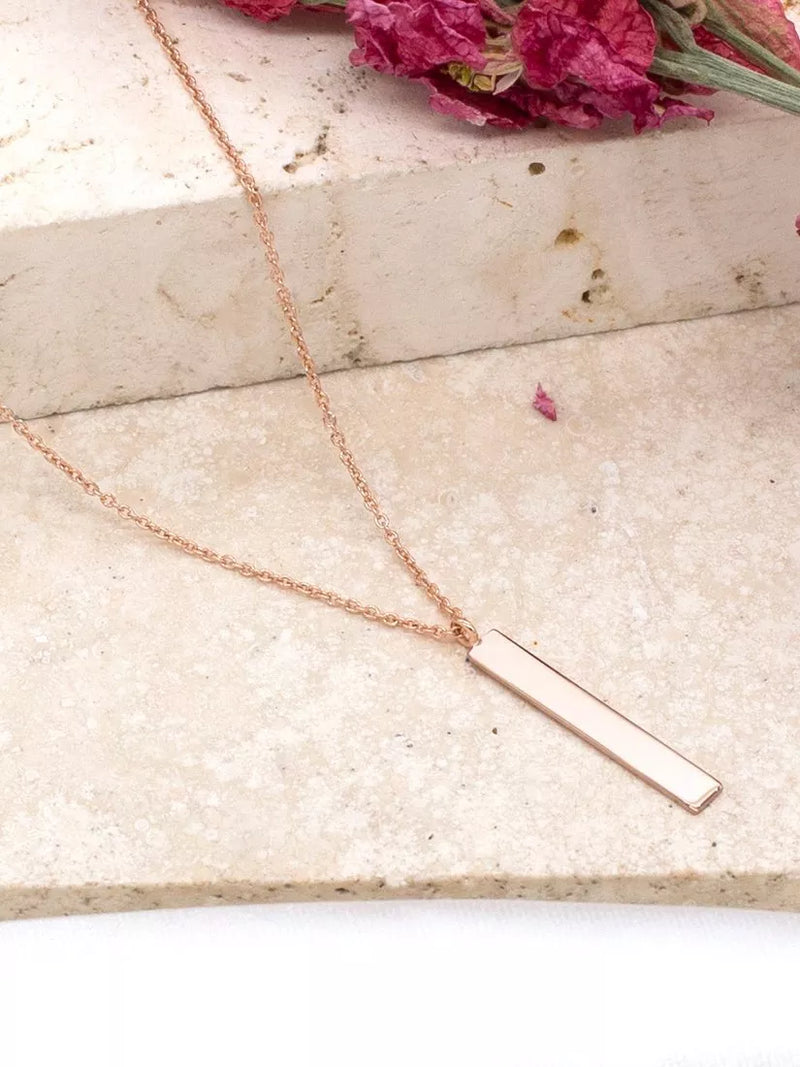 IBB 9ct rose gold bar necklace - British product