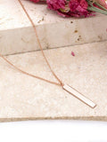 IBB 9ct rose gold bar necklace - British product