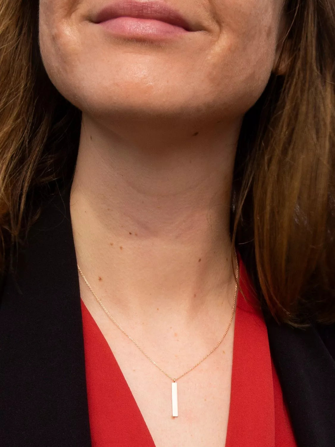 IBB 9ct rose gold bar necklace - British product
