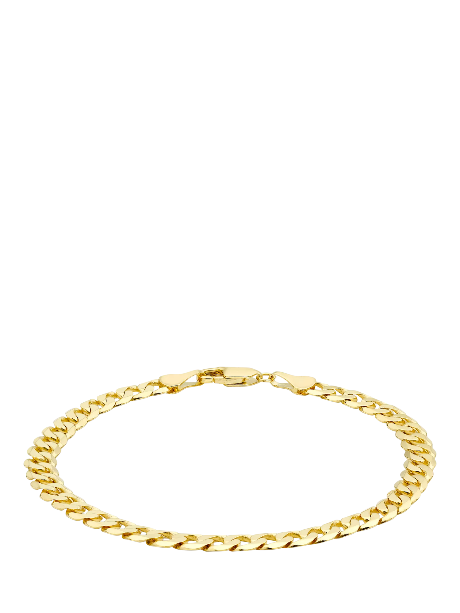 IBB 9ct Yellow Gold Diamond Cut Curb Bracelet