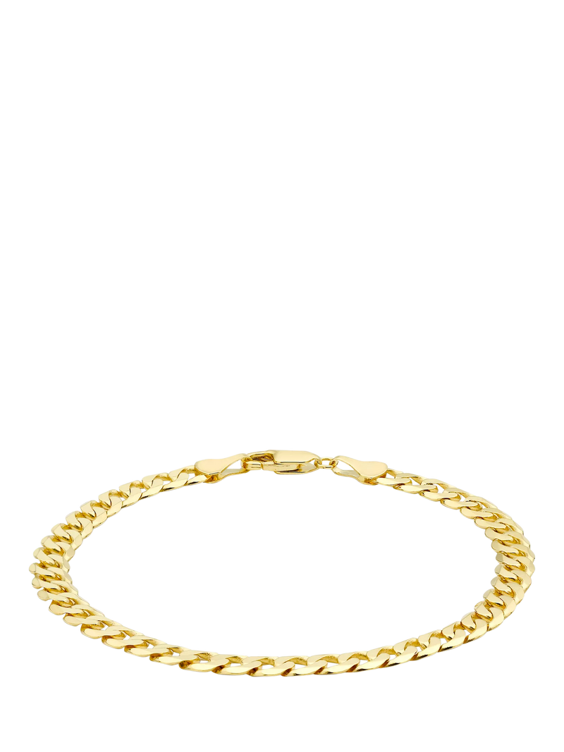 IBB 9ct Yellow Gold Diamond Cut Curb Bracelet