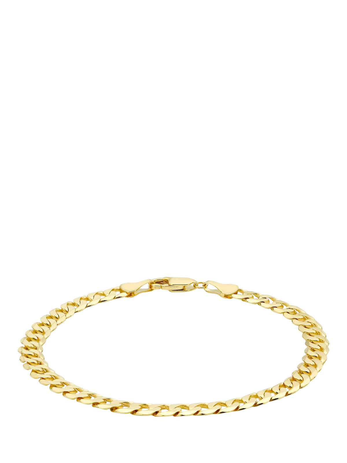 IBB 9ct Yellow Gold Diamond Cut Curb Bracelet